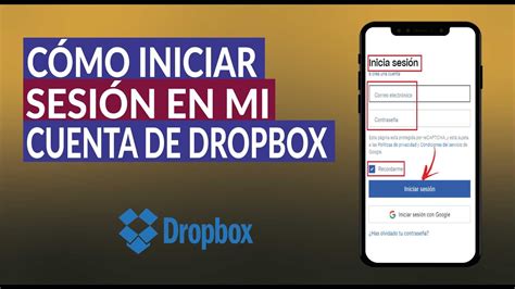 dropbox iniciar sesión.